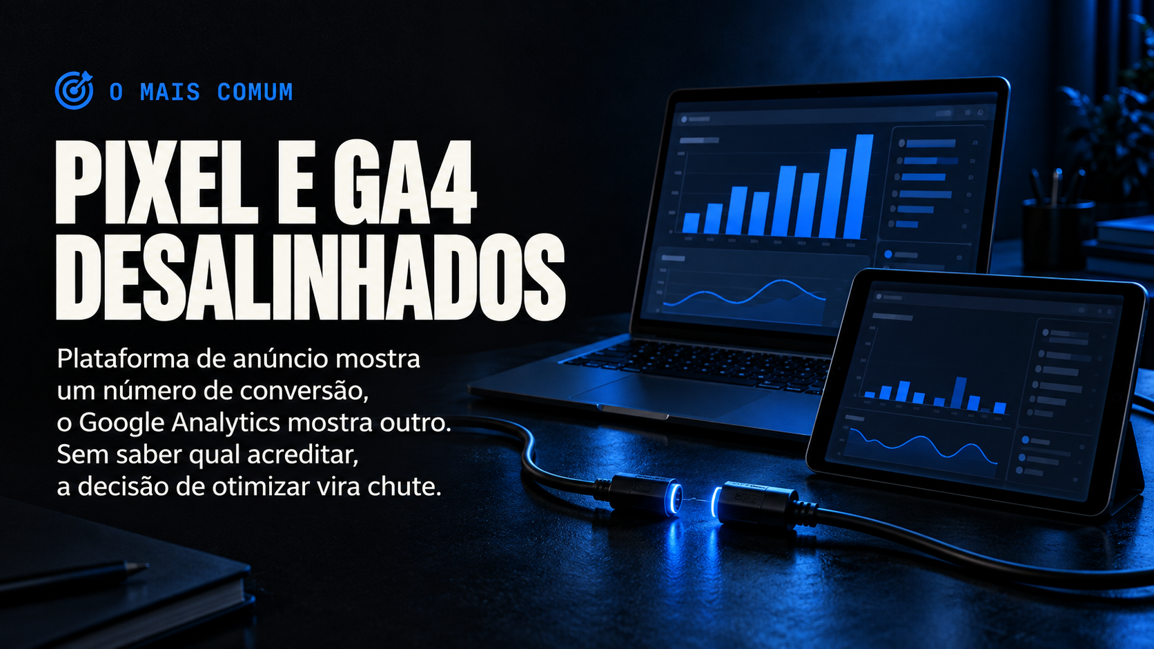 Pixel e GA4 desalinhados: plataforma de anúncio mostra um número de conversão, o Google Analytics mostra outro